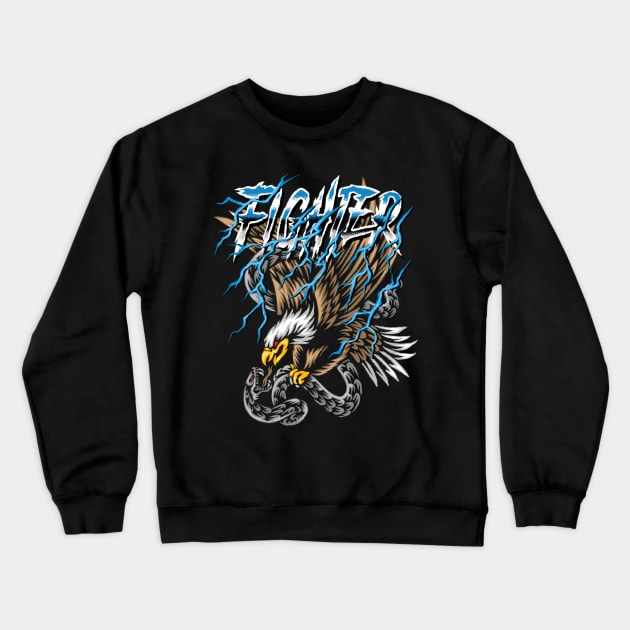 eagle fight Crewneck Sweatshirt by terror machine std